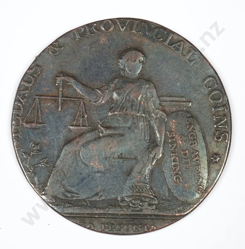 No Date Halfpenny: Very Fine Image 1++