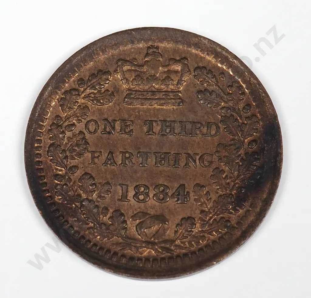 One Third Farthing: 1884 - Extremely Fine Image 1++