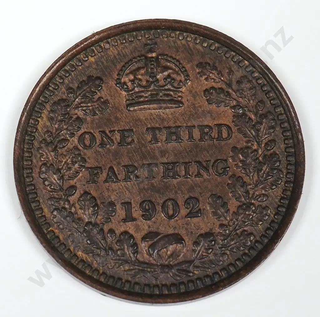 One Third Farthing: 1902 - Extremely Fine Image 1++