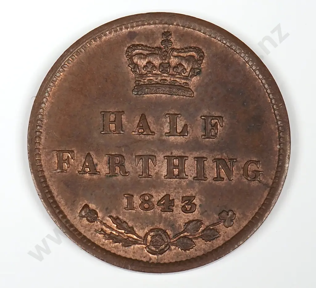 Half Farthing: 1843 - Extremely Fine Image 1++