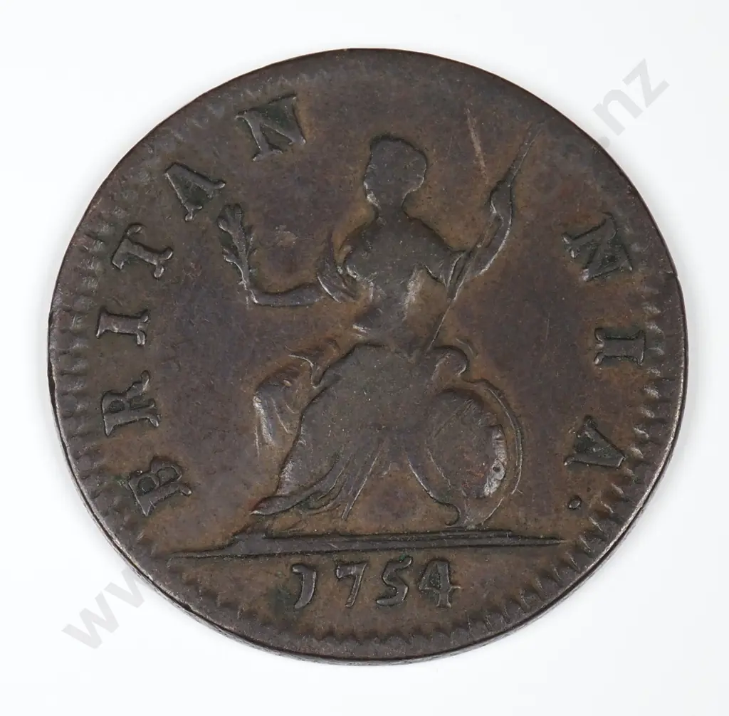 Farthing: 1754 - Very Fine Image 1++