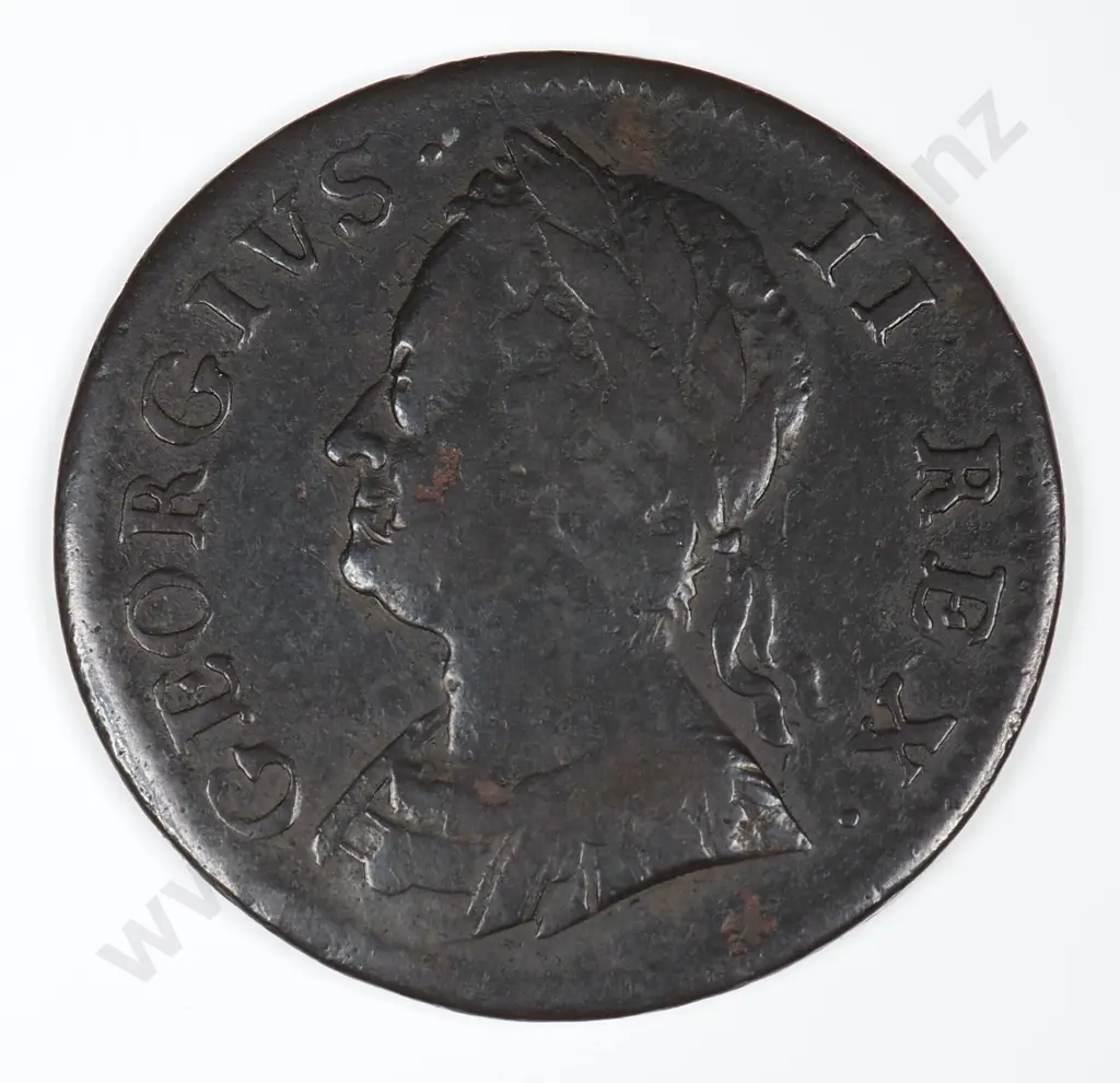 Farthing: 1754 Over 0 - Fine Image 1++