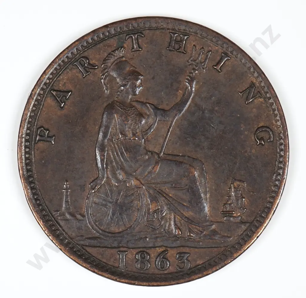 Farthing: 1863 - Extremely Fine Image 1++