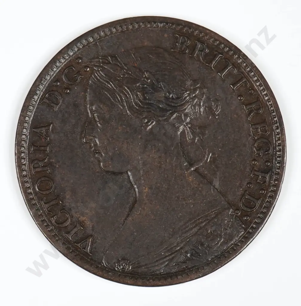 Farthing: 1865 Over 2 - Extremely Fine Image 1++