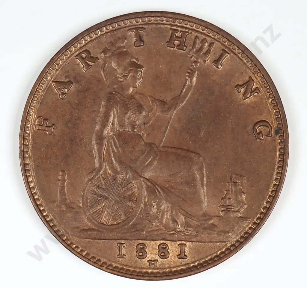 Farthing: 1881 'H' - Almost Uncirculated Image 1++
