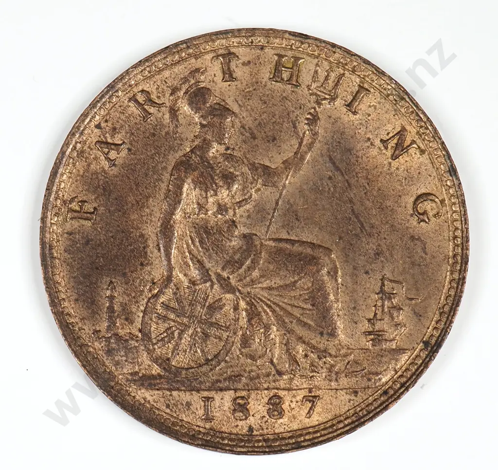 Farthing: 1887 - Almost Uncirculated Image 1++