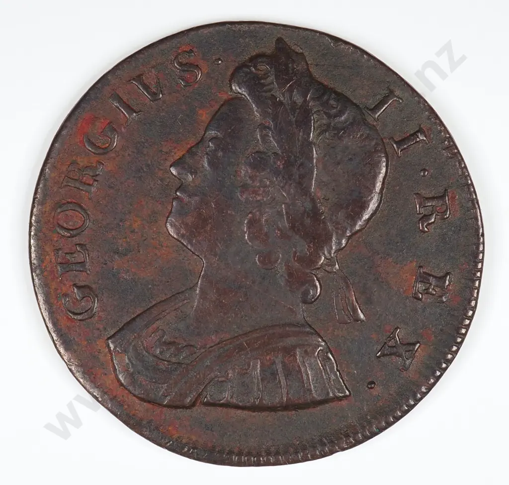 Halfpenny: 1733 - Very Fine Image 1++