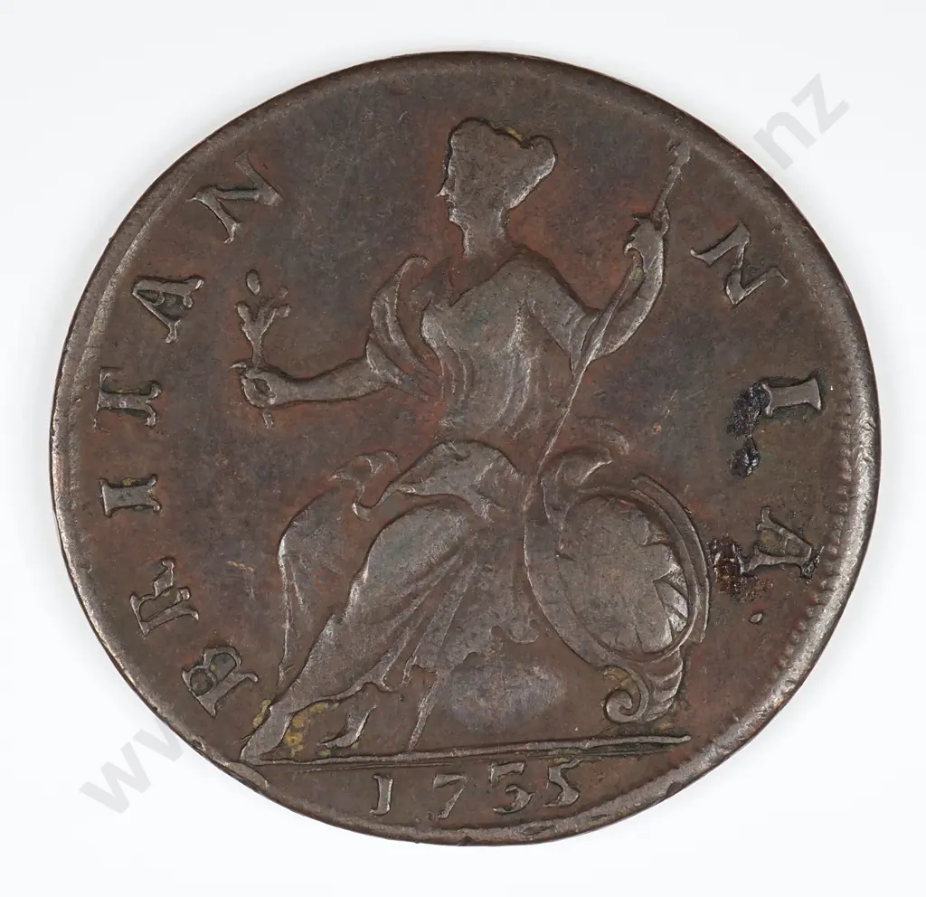 Halfpenny: 1735 - Very Fine Image 1++