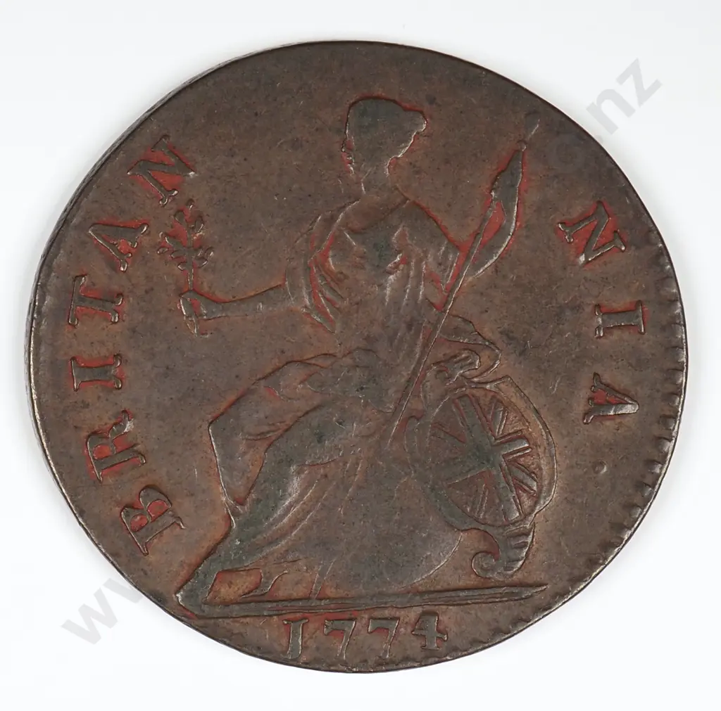 Halfpenny: 1774 - Very Fine Image 1++