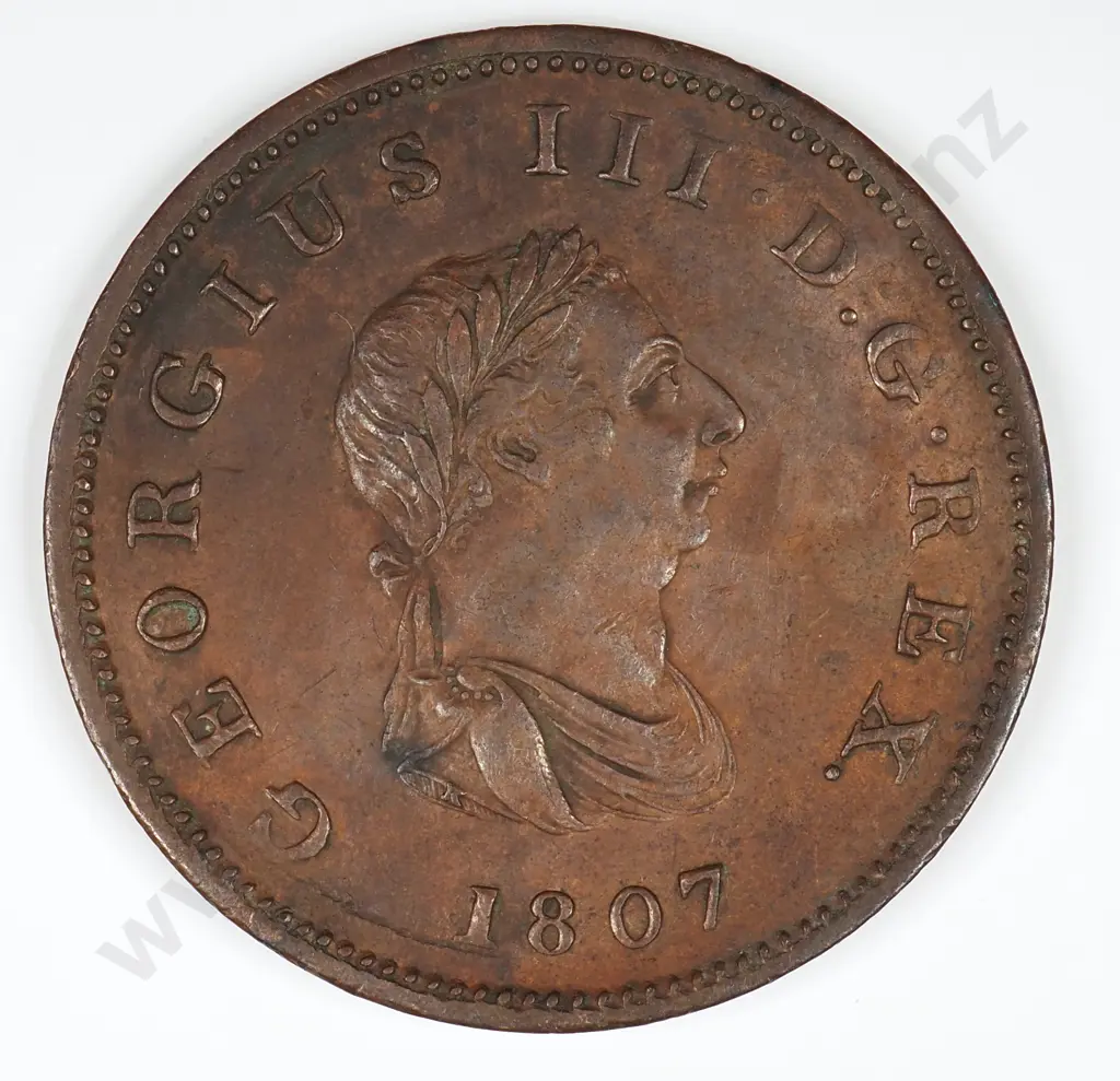 Halfpenny: 1807 - Extremely Fine Image 1++