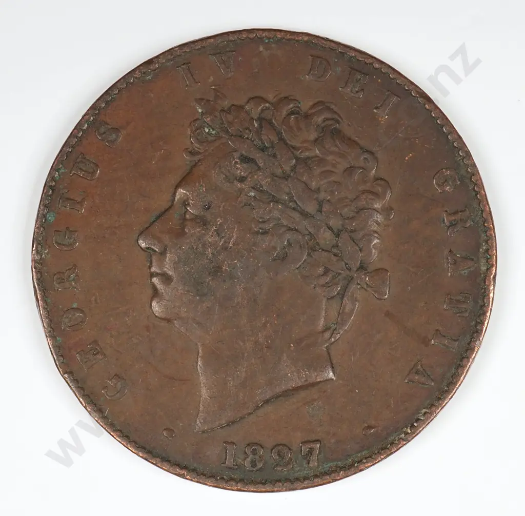 Halfpenny: 1827 - Very Fine Image 1++