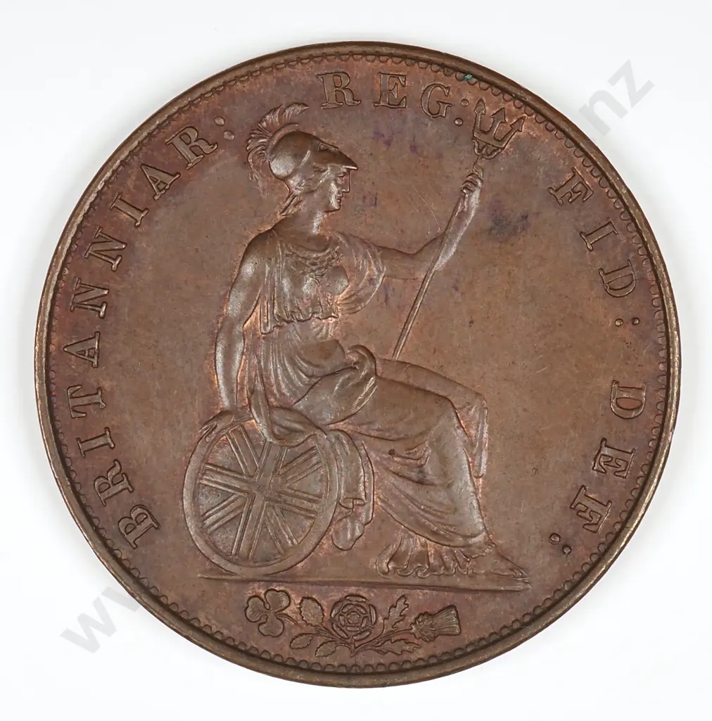 Halfpenny: 1848 Over 7 - Extremely Fine Image 1++