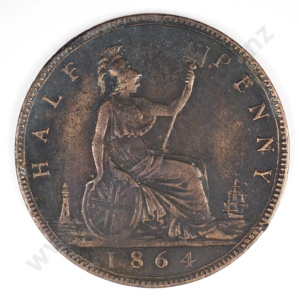 Halfpenny: 1864 - Fine Image 1++