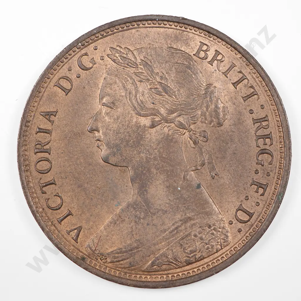 Halfpenny: 1876 'H' - Almost Uncirculated Image 1++