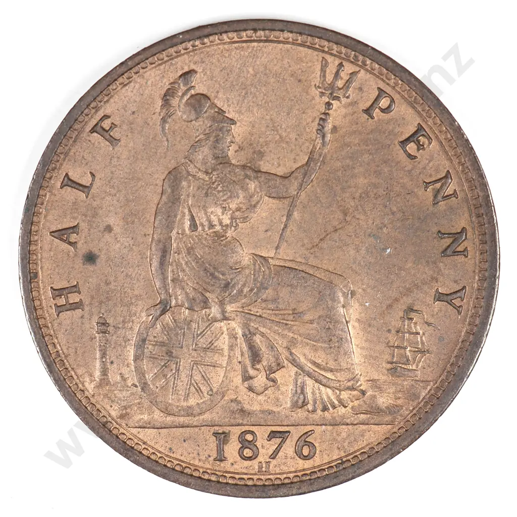 Halfpenny: 1876 'H' - Almost Uncirculated Image 1++