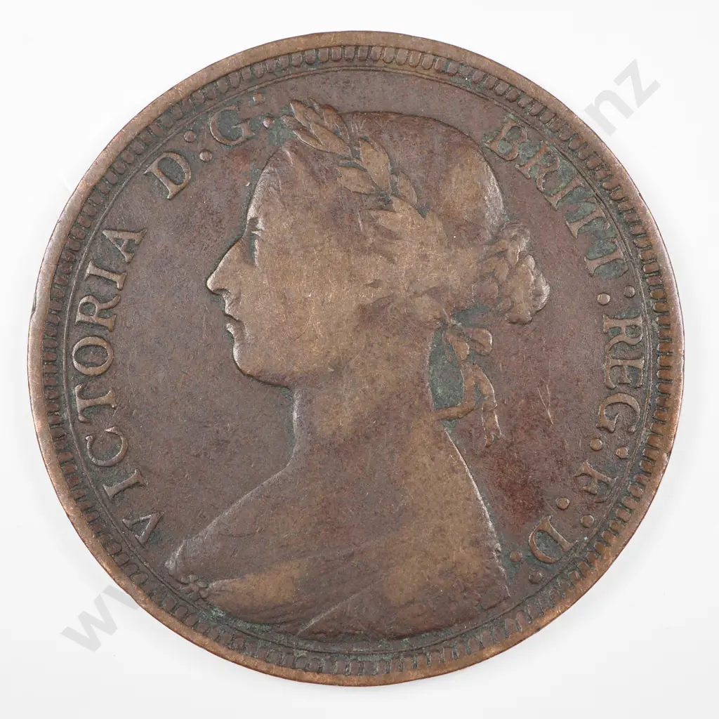 Halfpenny: 1889 Over 8 - Fine Image 1++
