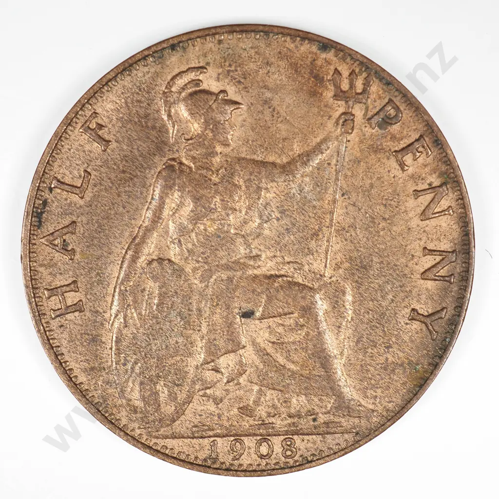 Halfpenny: 1908 - Extremely Fine Image 1++