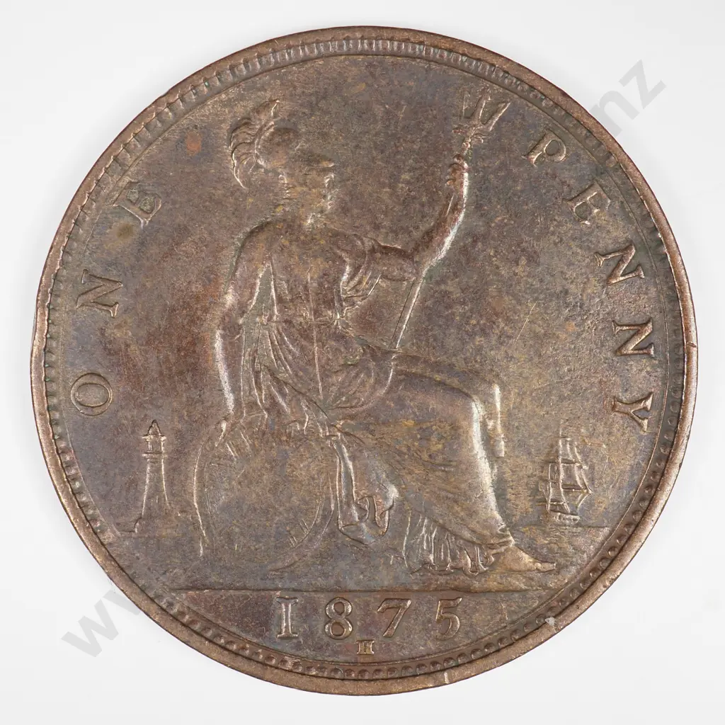 Penny: 1875 'H' - Very Fine Image 1++