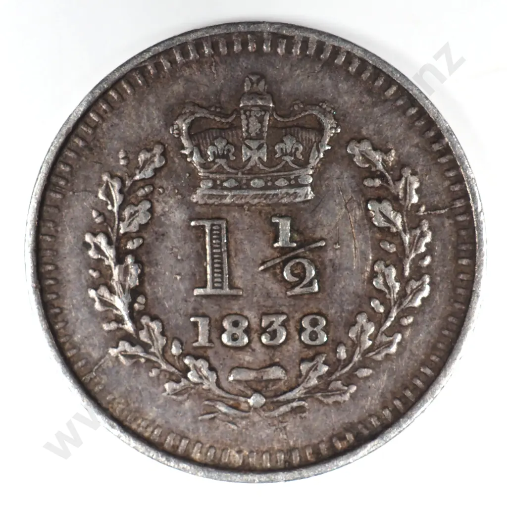 Three-halfpence: 1838 - Extremely Fine Image 1++