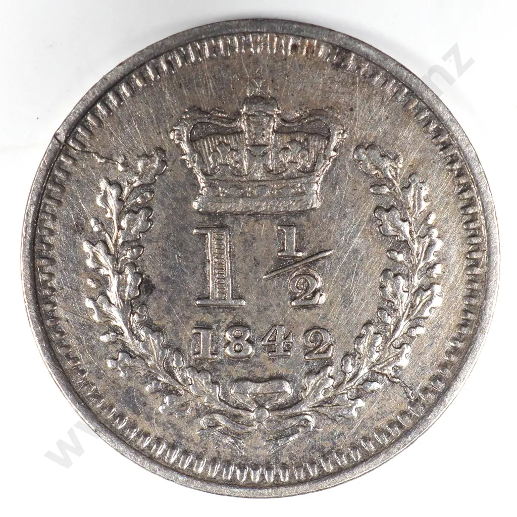 Three-halfpence: 1842 - Extremely Fine Image 1++