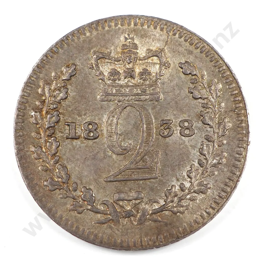 Half Groat & Twopence: 1838 - Almost Uncirculated Image 1++