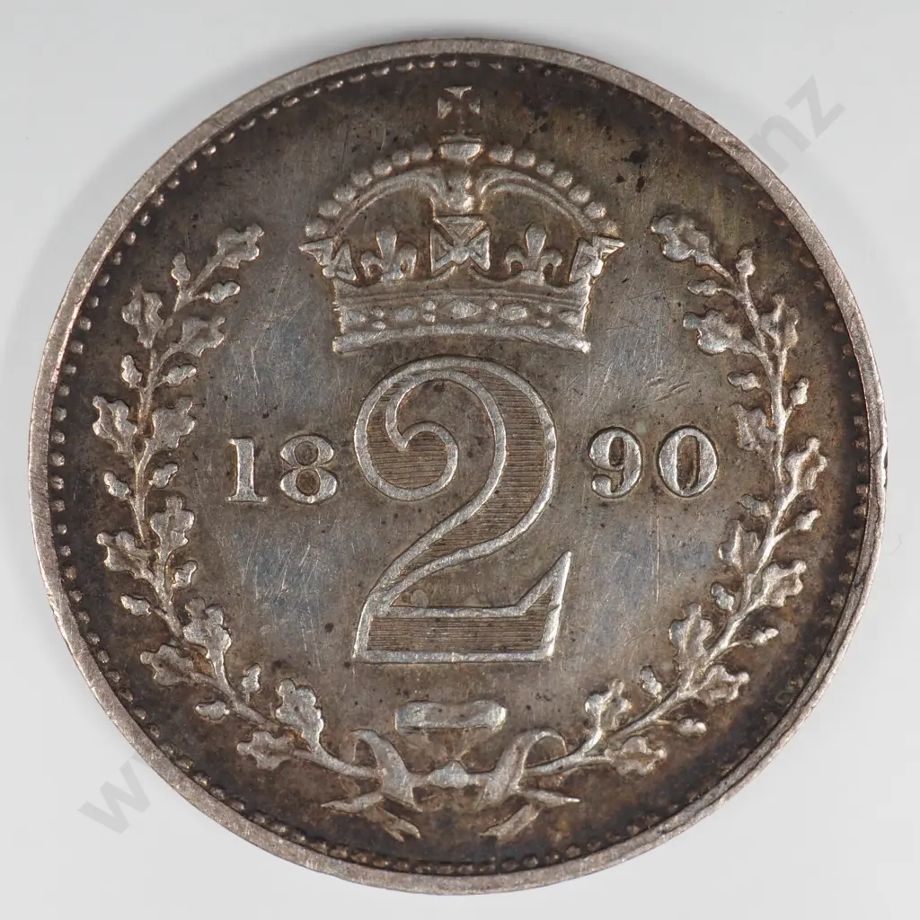 Half Groat & Twopence: 1890 Maundy - Extremely Fine Image 1++