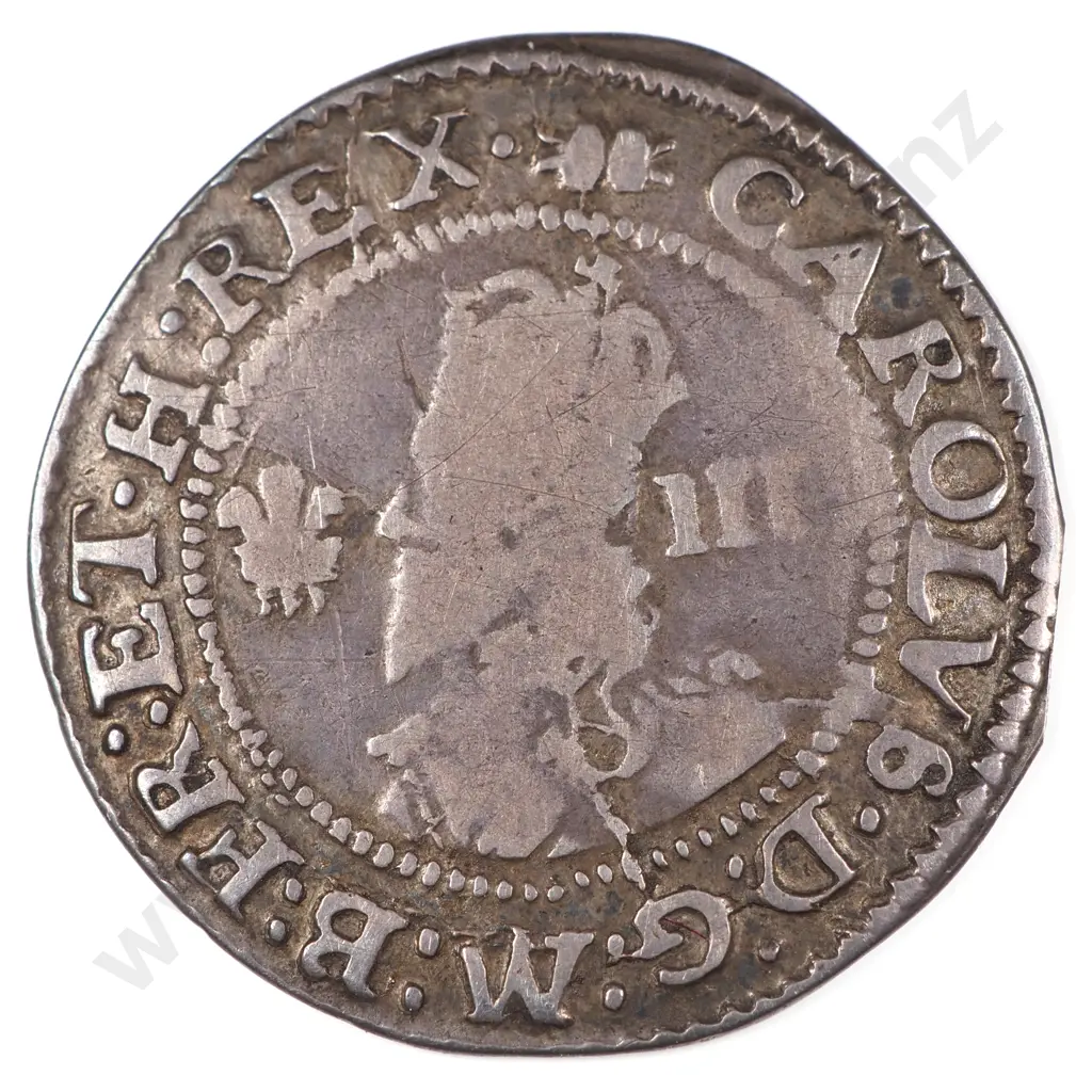 Threepence: 1638-39, Charles I, Mintmark Book, Spink Number 2894 - Fine Image 1++