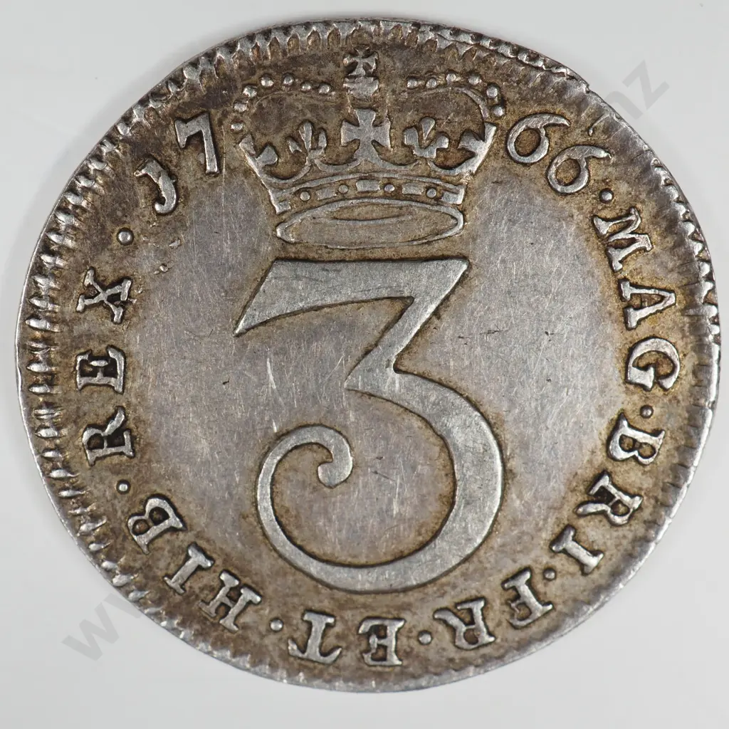 Threepence: 1766 - Extremely Fine Image 1++