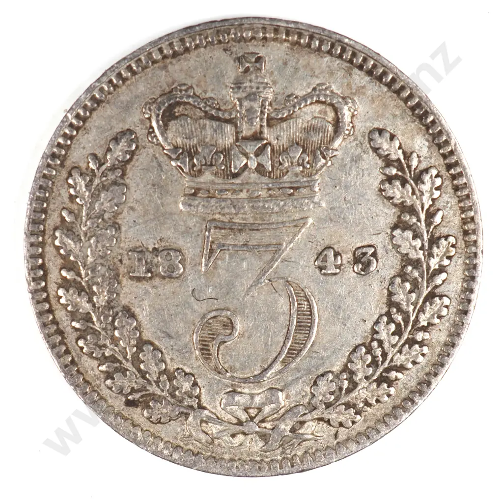 Threepence: 1843 - Very Fine Image 1++