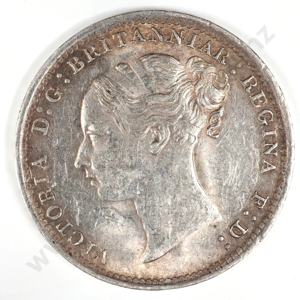 Threepence: 1887, Young Head Victoria - Almost Uncirculated Image 1++