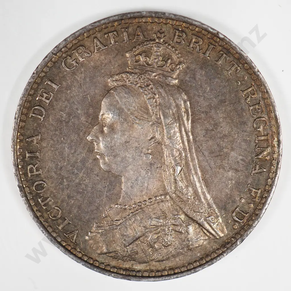 Threepence: 1887, Jubilee Head Victoria - Almost Uncirculated Image 1++