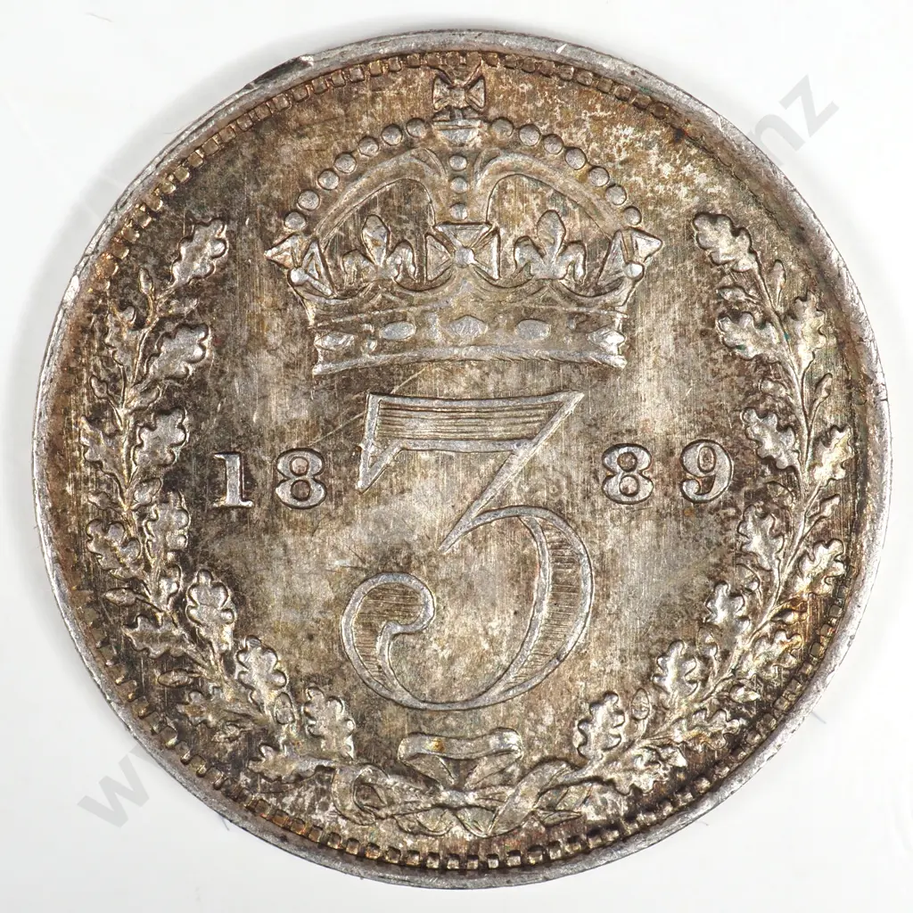 Threepence: 1889 - Almost Uncirculated Image 1++