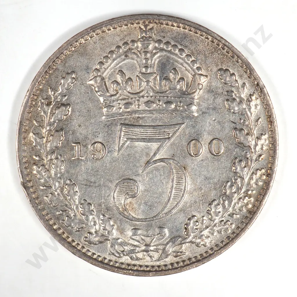 Threepence: 1900 - Almost Uncirculated Image 1++
