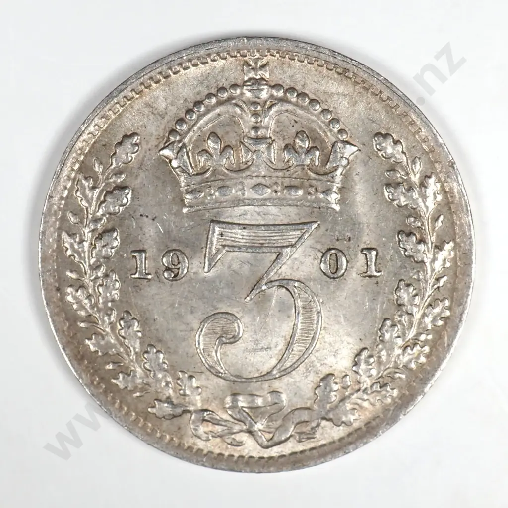 Threepence: 1901 - Extremely Fine Image 1++