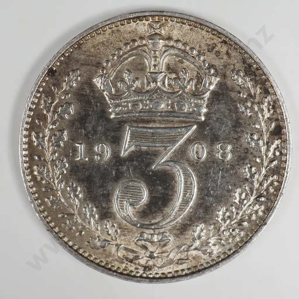 Threepence: 1908 - Extremely Fine Image 1++