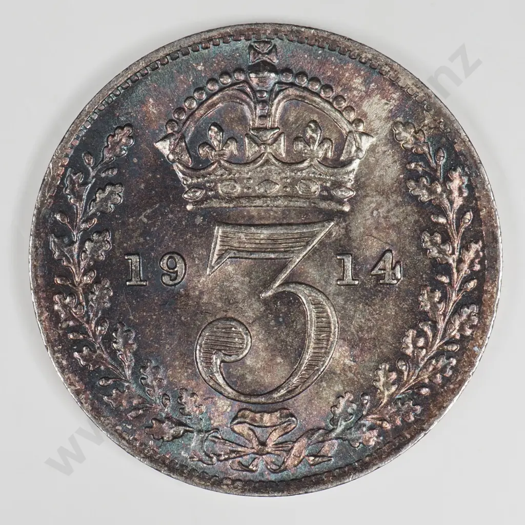Threepence: 1914 - Almost Uncirculated Image 1++