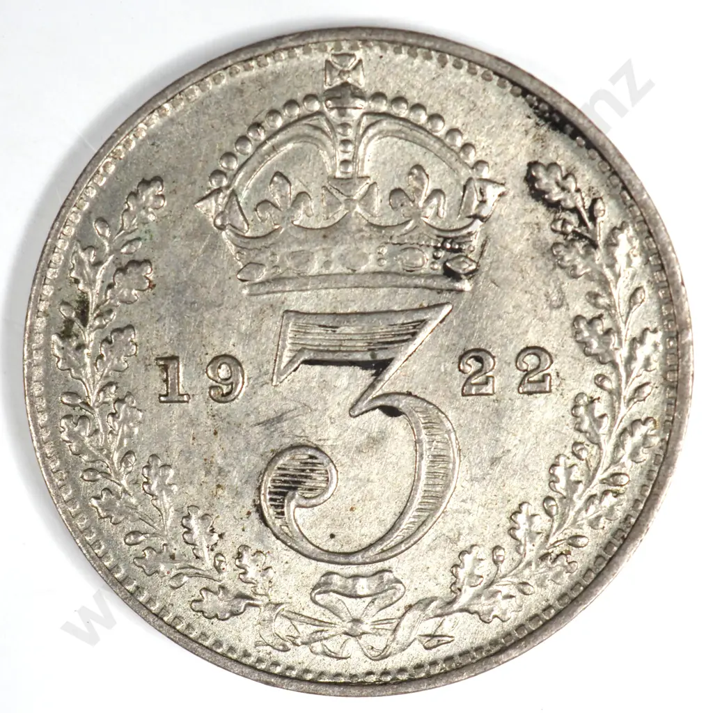 Threepence: 1922 - Almost Uncirculated Image 1++