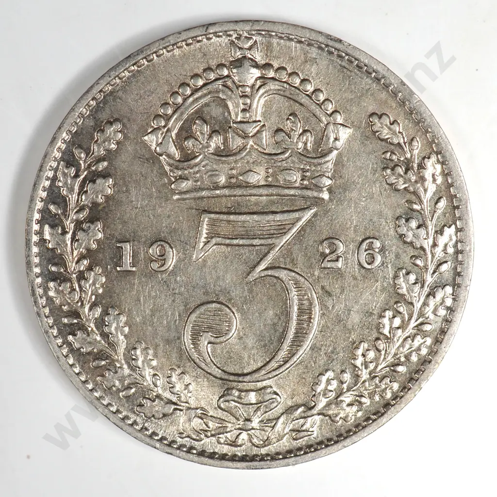 Threepence: 1926, Second Coinage - Almost Uncirculated Image 1++