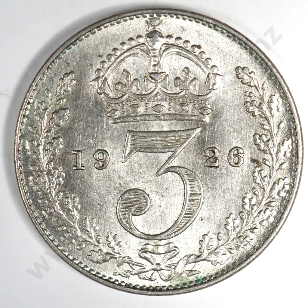 Threepence: 1926, Third Coinage - Almost Uncirculated Image 1++