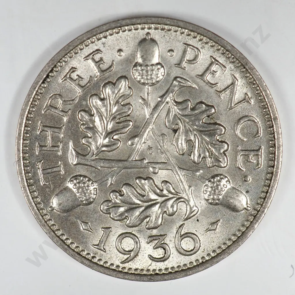 Threepence: 1936 - Almost Uncirculated Image 1++