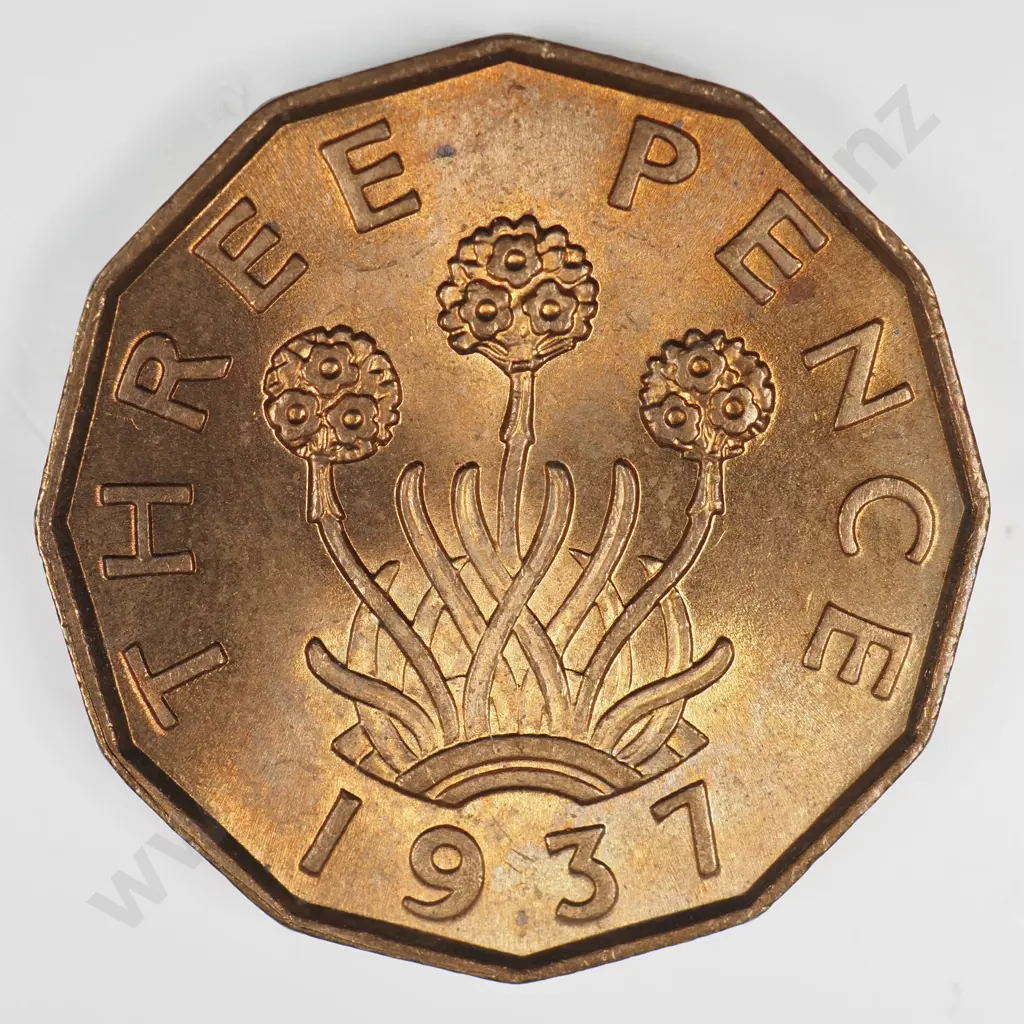 Threepence: 1937 Brass - Uncirculated Image 1++