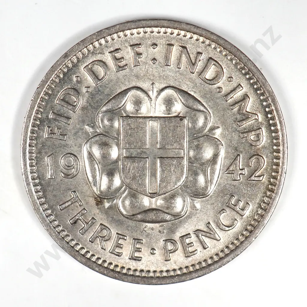 Threepence: 1942 - Almost Uncirculated Image 1++