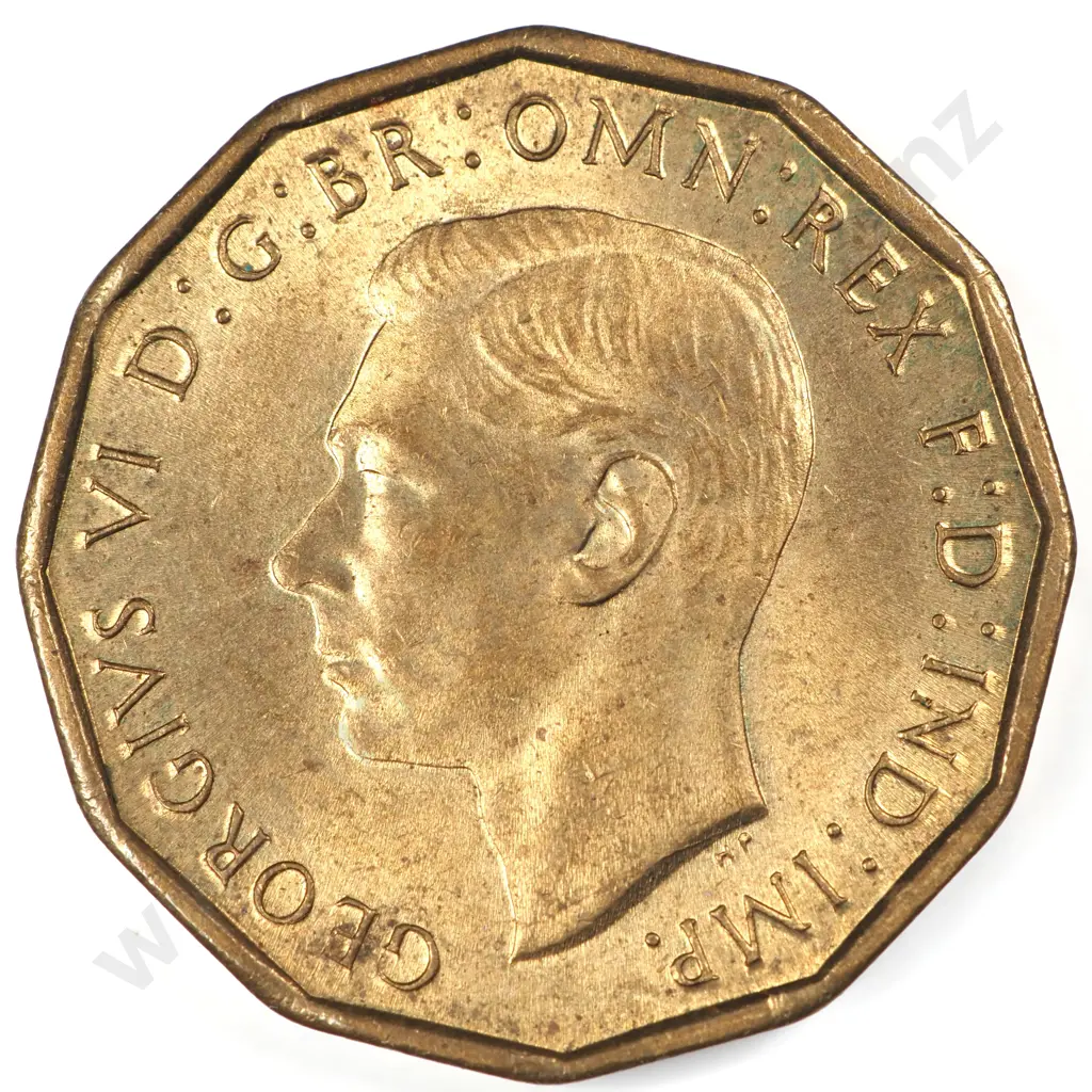 Threepence: 1943 Brass - Uncirculated Image 1++