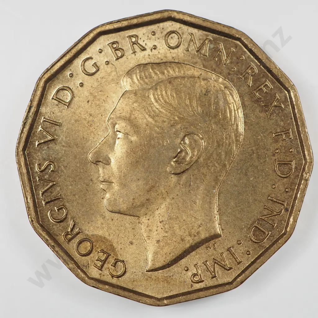 Threepence: 1945 Brass - Uncirculated Image 1++
