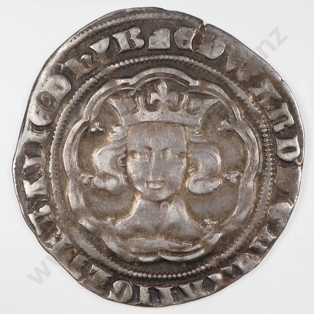 Groat & Fourpence: 1351-61, Edward III, Mintmark Broken Cross, Spink Number 1567 E - Very Fine Image 1++