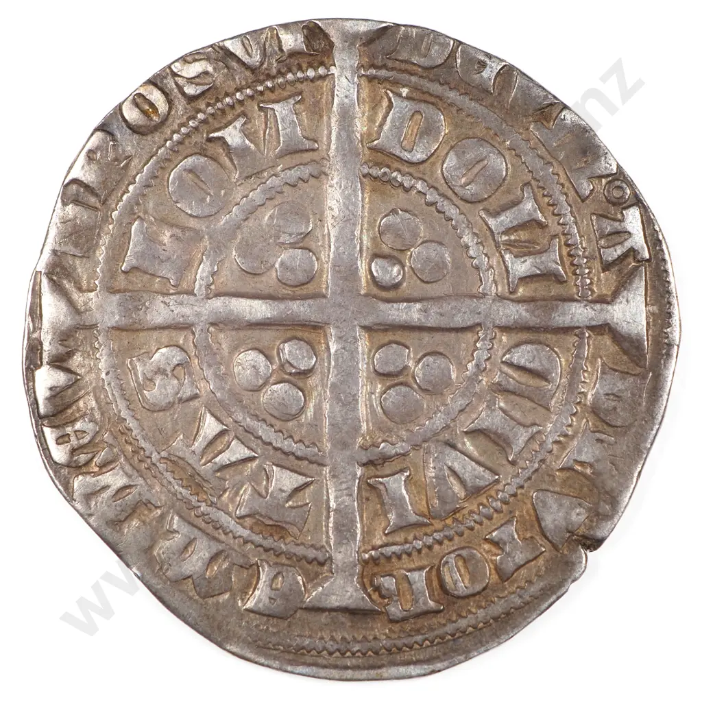 Groat & Fourpence: 1351-61, Edward III, Mintmark Broken Cross, Spink Number 1567 E - Very Fine Image 1++