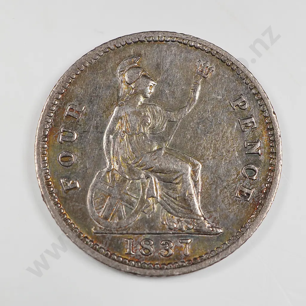 Groat & Fourpence: 1837 - Very Fine Image 1++