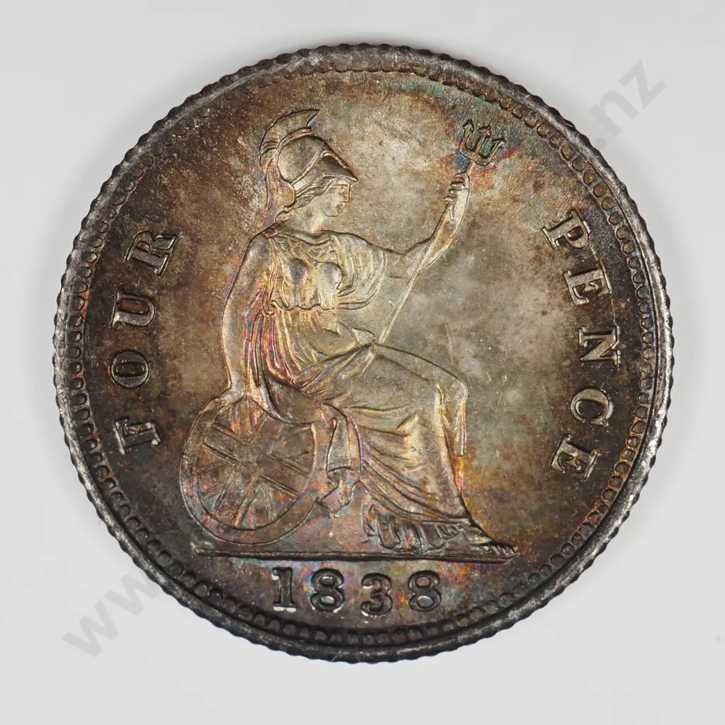Groat & Fourpence: 1838 - Almost Uncirculated Image 1++