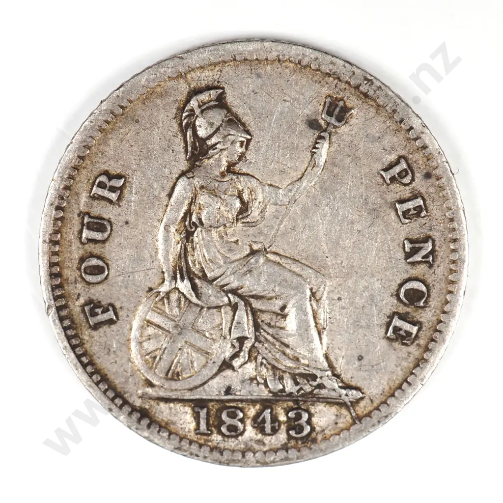 Groat & Fourpence: 1843 - Very Fine Image 1++