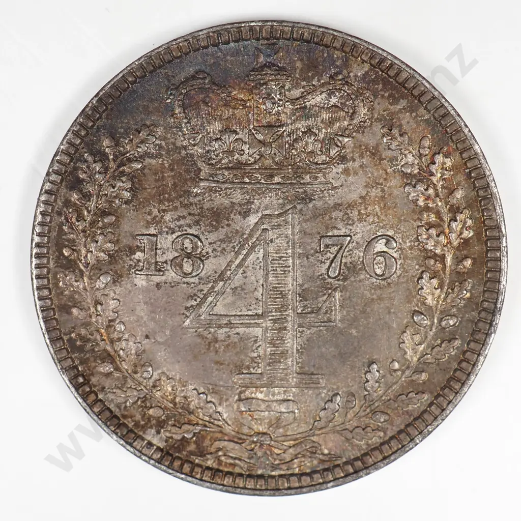 Groat & Fourpence: 1876 Maundy - Uncirculated Image 1++
